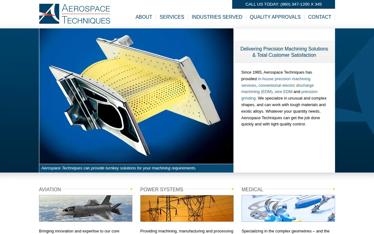 Homepage of Aerospace Techniques, INC.