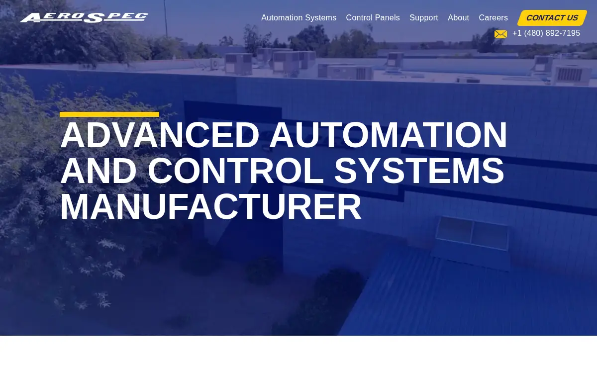 Homepage of Aerospec, INC.