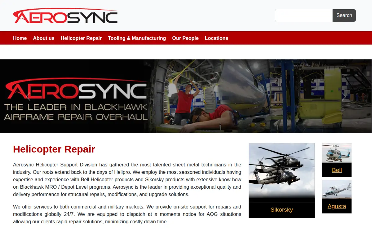 Homepage of Aerosync Engineering & Consulting INC
