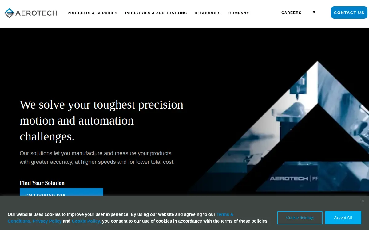 Homepage of Aerotech INC