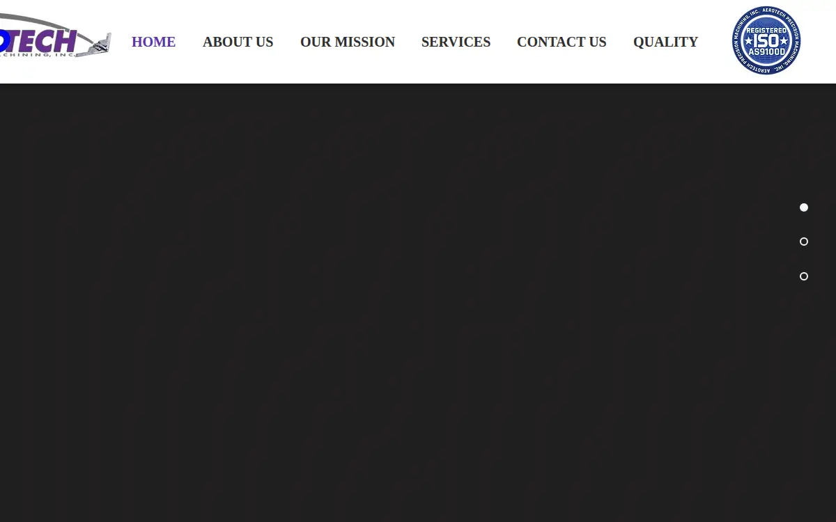 Homepage of Aerotech Precision Machining, INC.