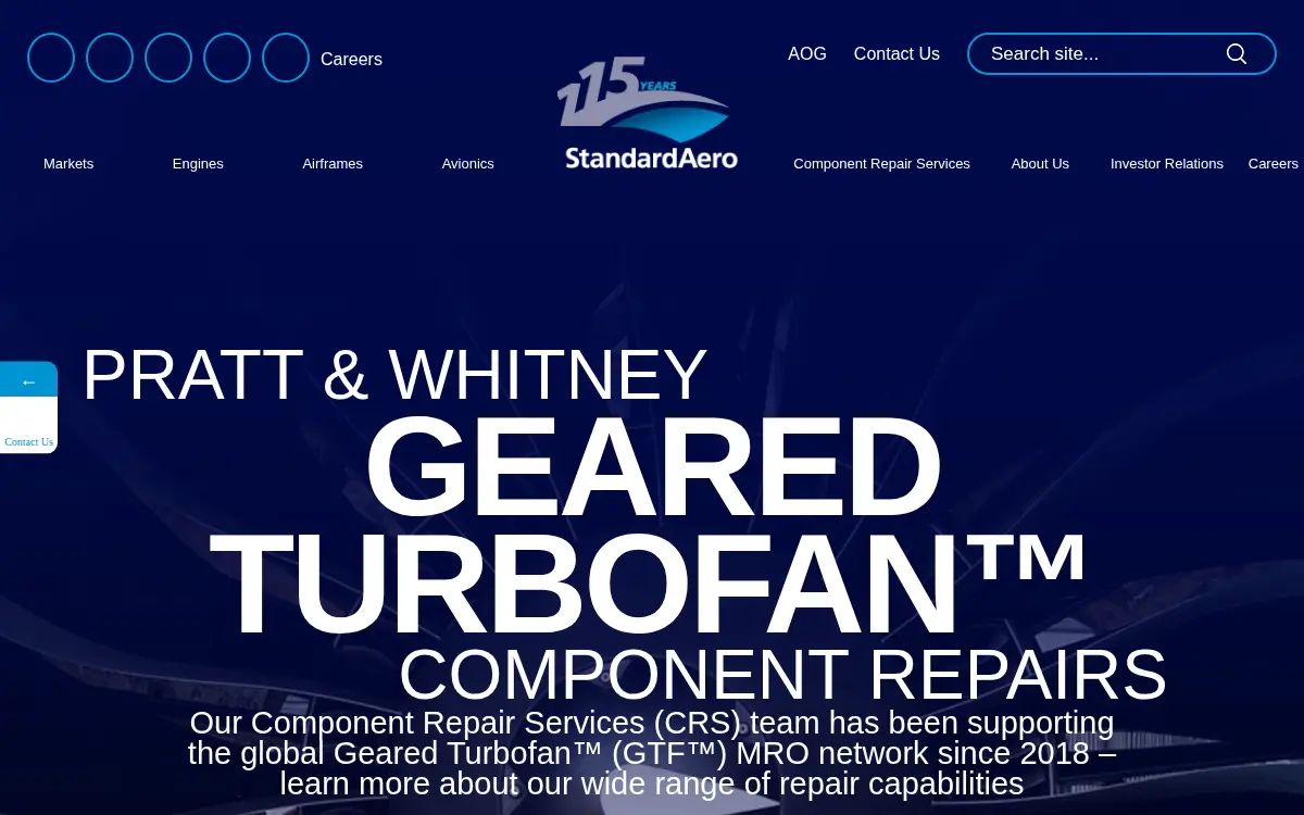 Homepage of Aero Turbine, INC
