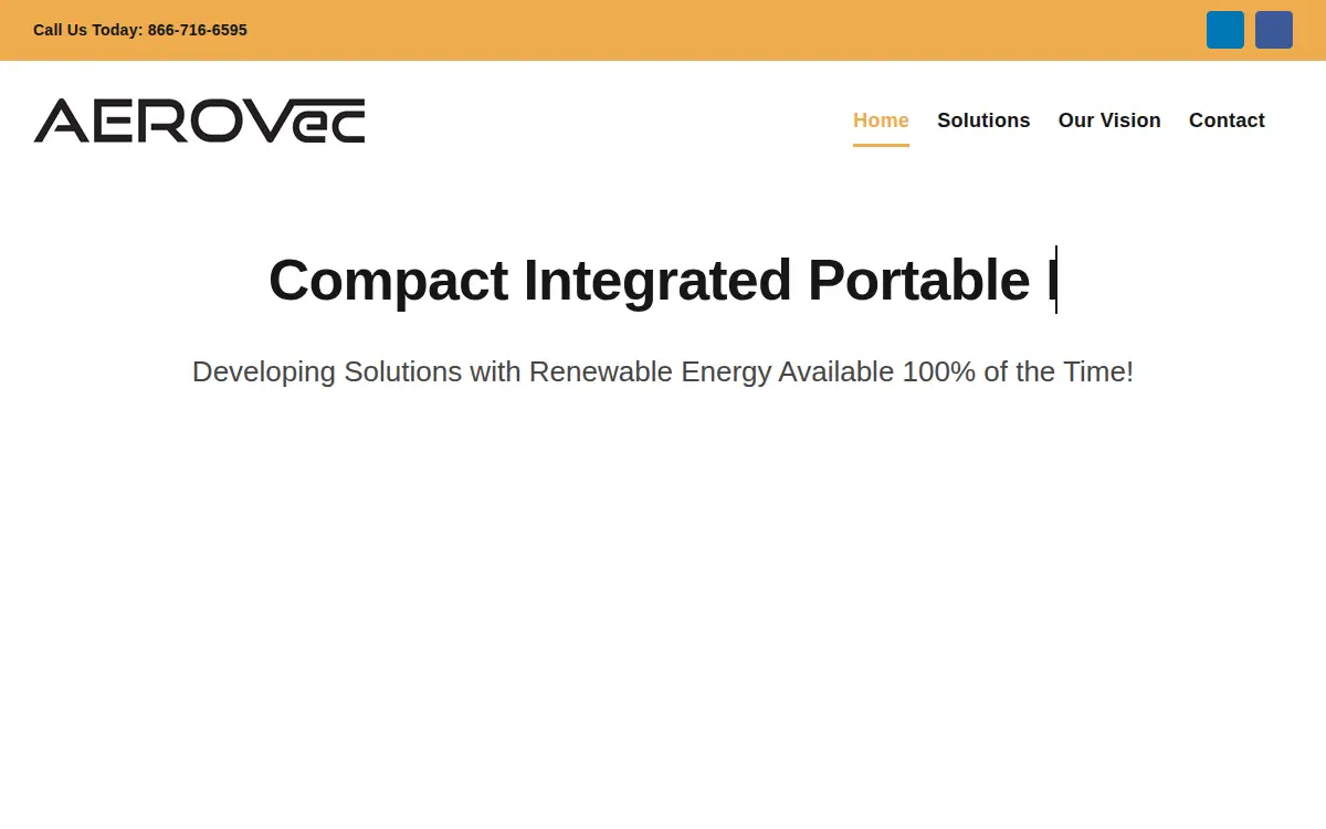 Homepage of Aerovec INC