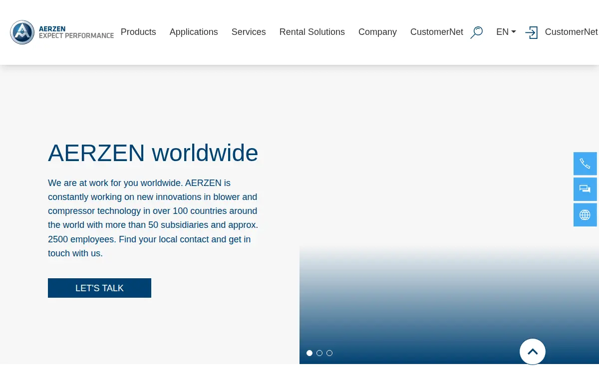 Homepage of Aerzen USA CORP