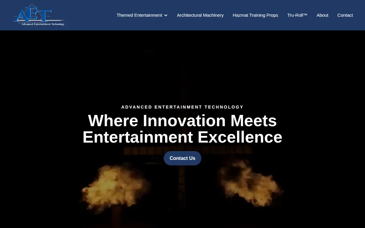 Homepage of Advanced Entertainment Technology