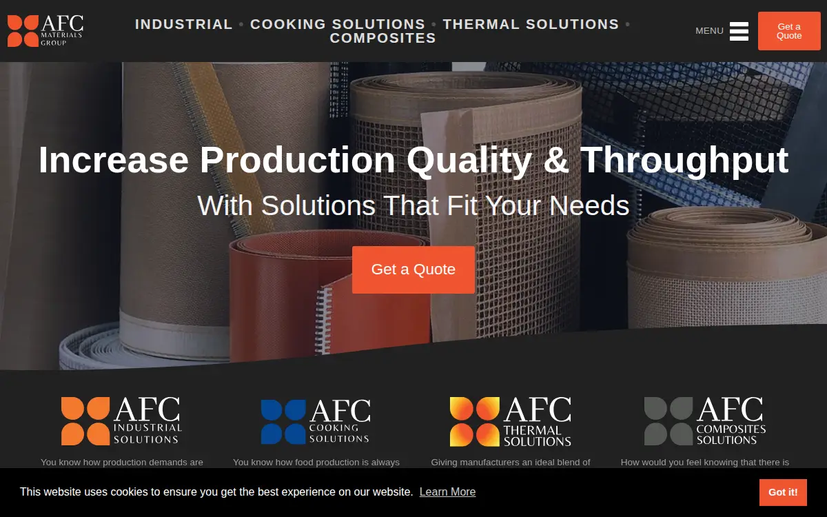 Homepage of Afc Specialty Coatings Group, LLC