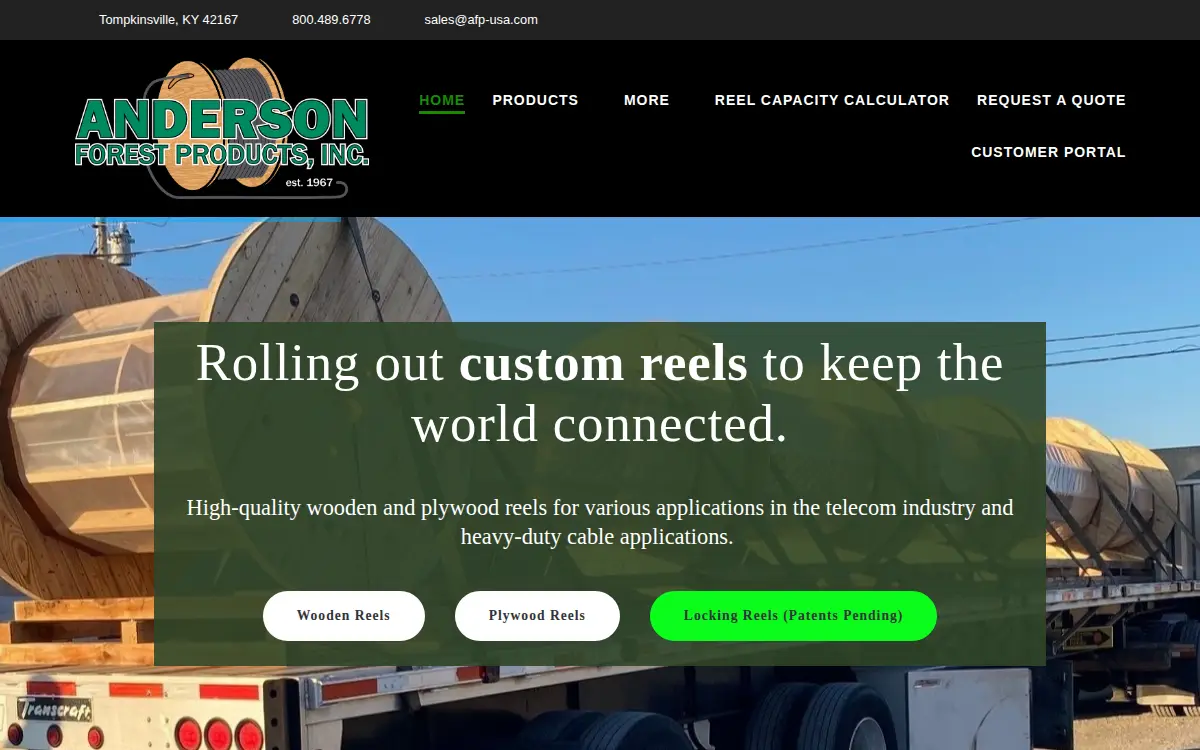 Homepage of Anderson Forest Products INC