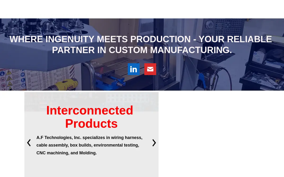 Homepage of A F Technologies INC