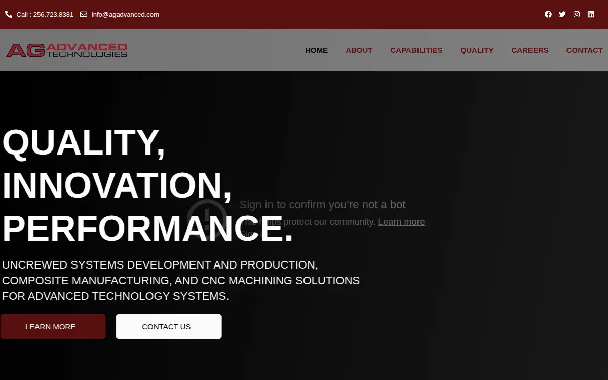 Homepage of Ag Composites LLC
