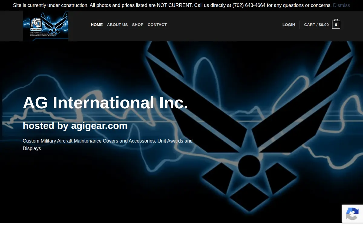 Homepage of Ag International, INC.