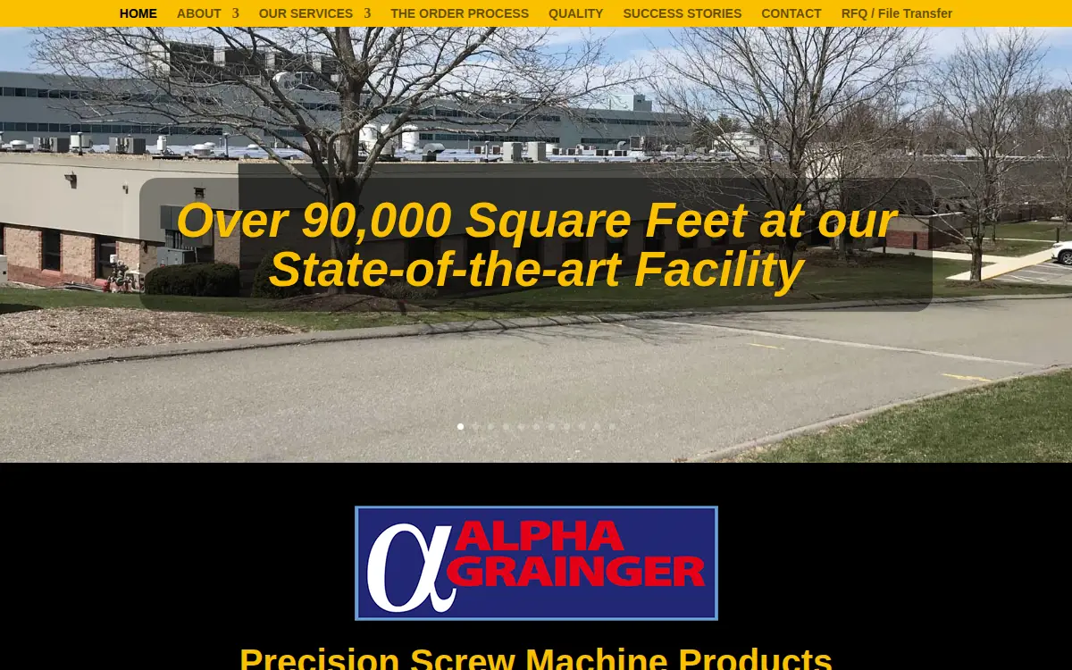 Homepage of Alpha Grainger Mfg INC