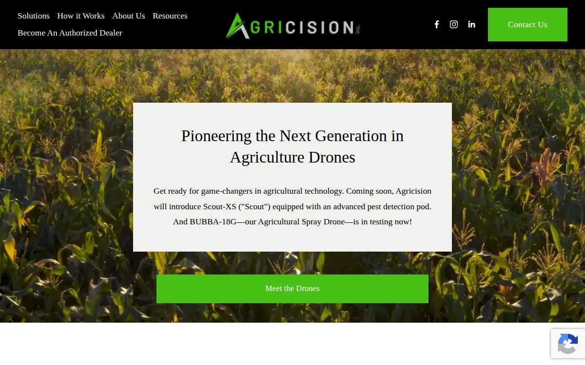 Homepage of Agricision INC
