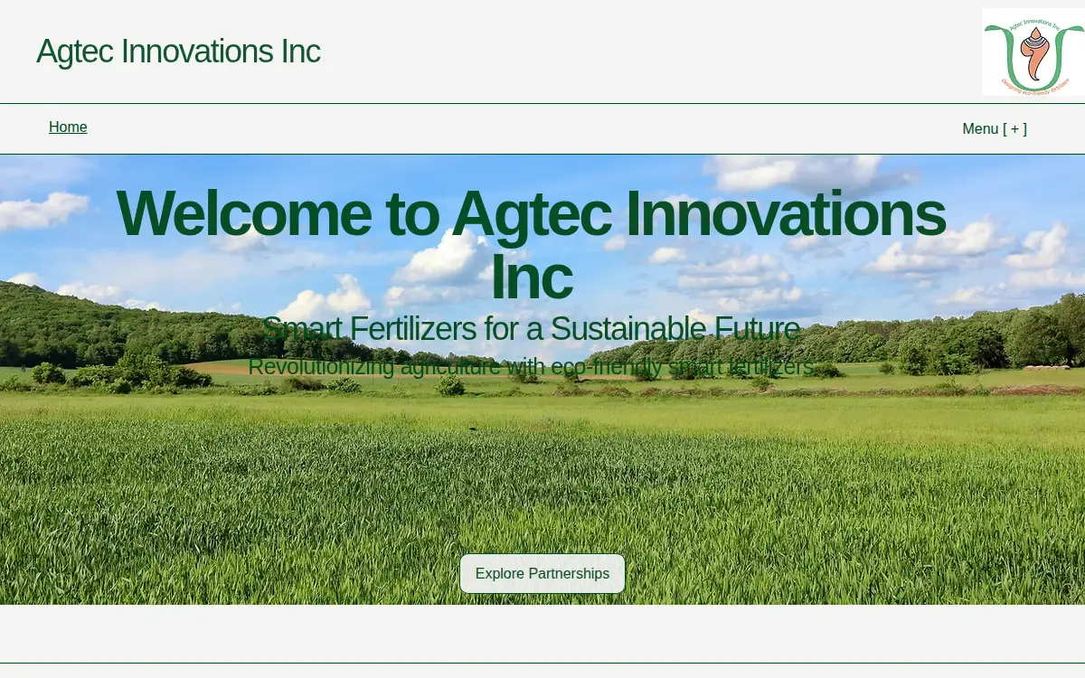 Homepage of Agtec Innovations, INC.