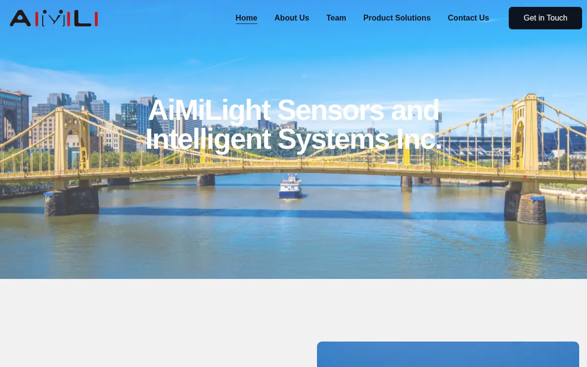 Homepage of Aimilight Sensors and Intelligent Systems INC.