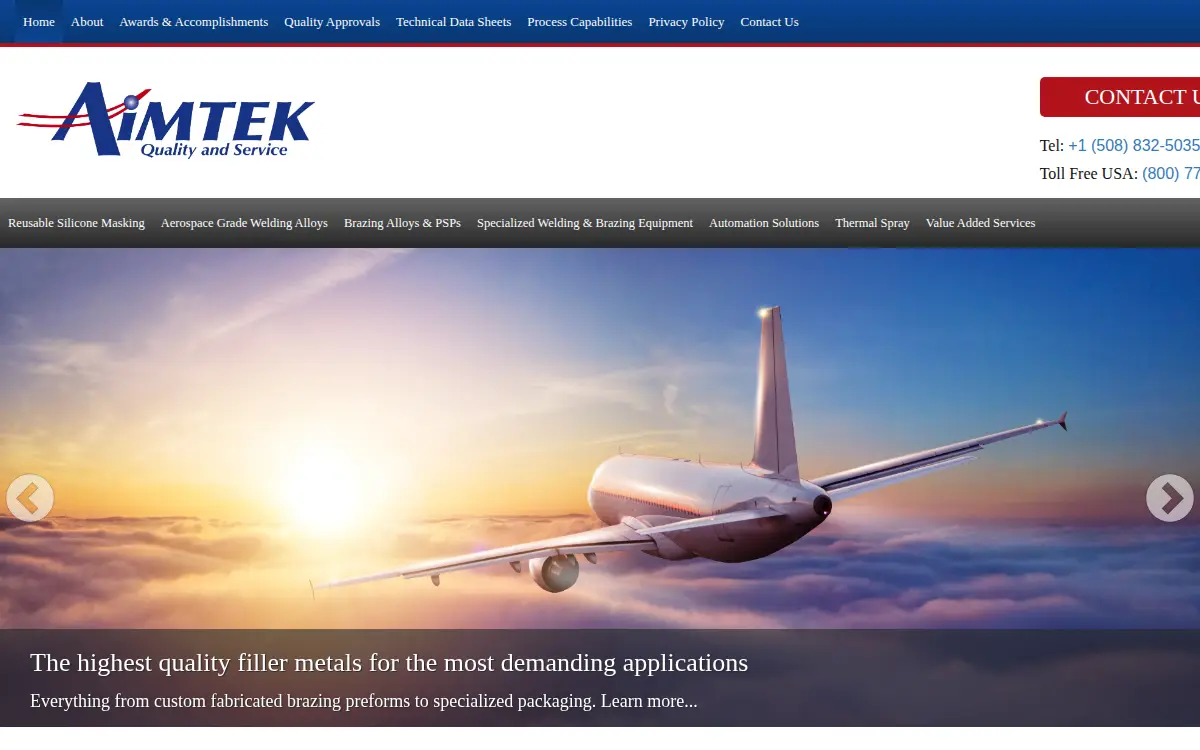 Homepage of Aimtek, INC.