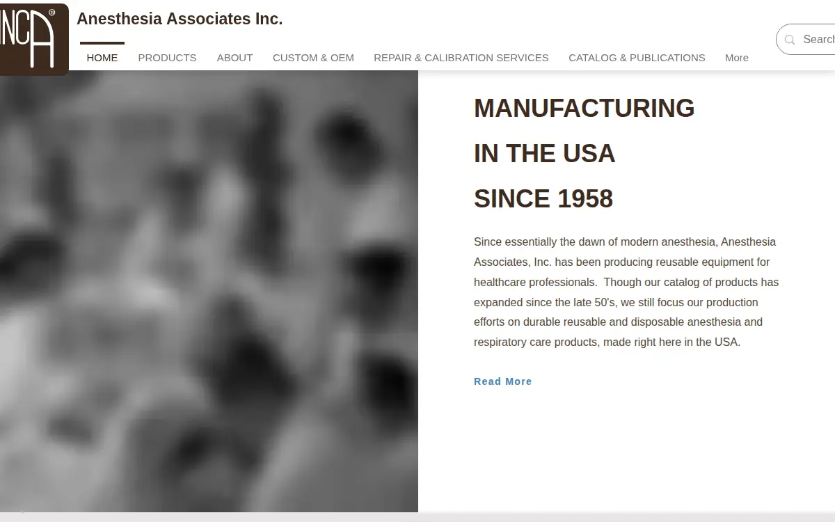 Homepage of Anesthesia Associates, INC