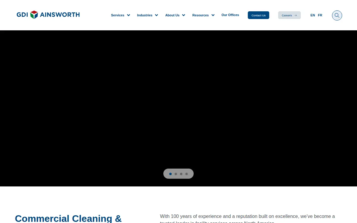 Homepage of Ainsworth Services INC.