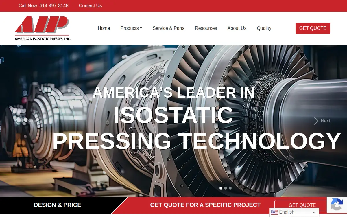 Homepage of American Isostatic Presses INC