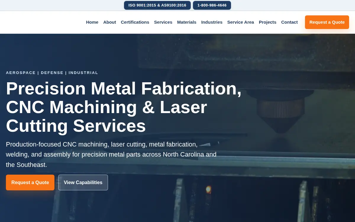 Homepage of Airborn Manufacturing, INC.
