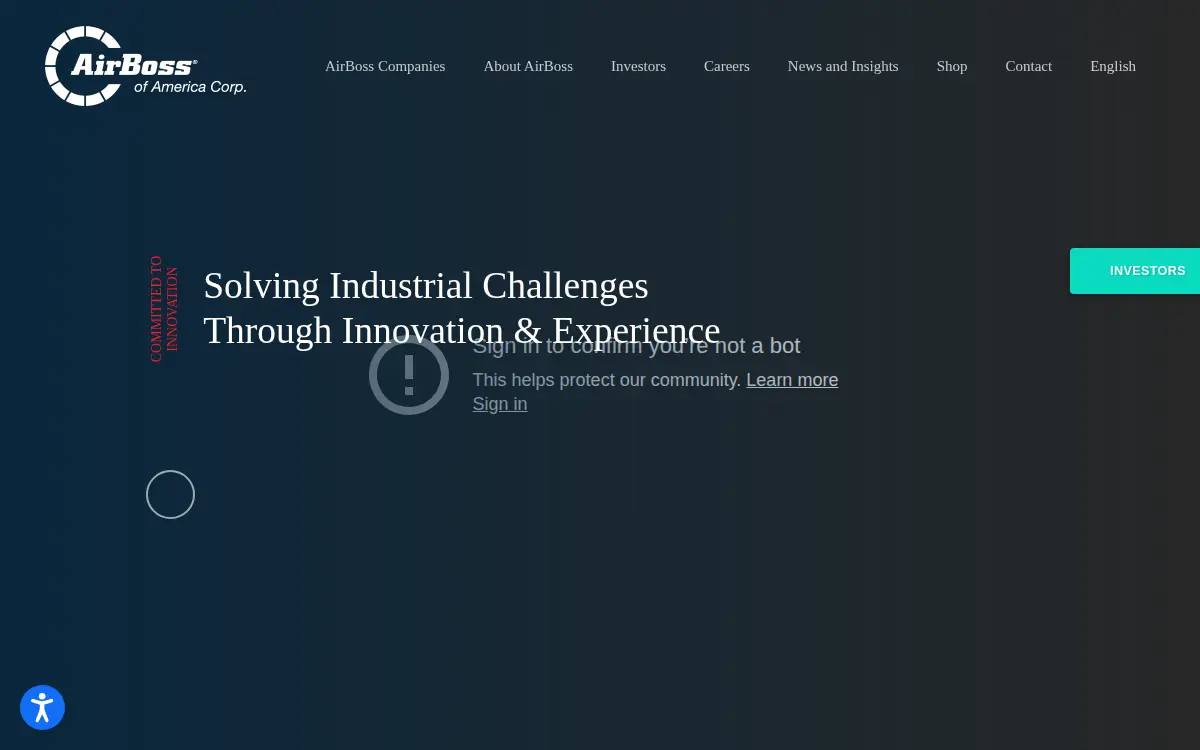 Homepage of Airboss Flexible Products LLC