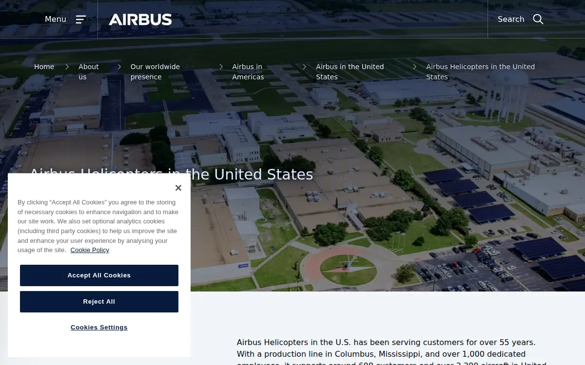 Homepage of Aerovel Corporation