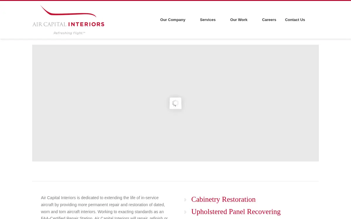 Homepage of Air Capital Interiors, INC