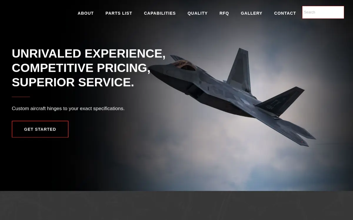Homepage of Aircraft Hinge, INC.