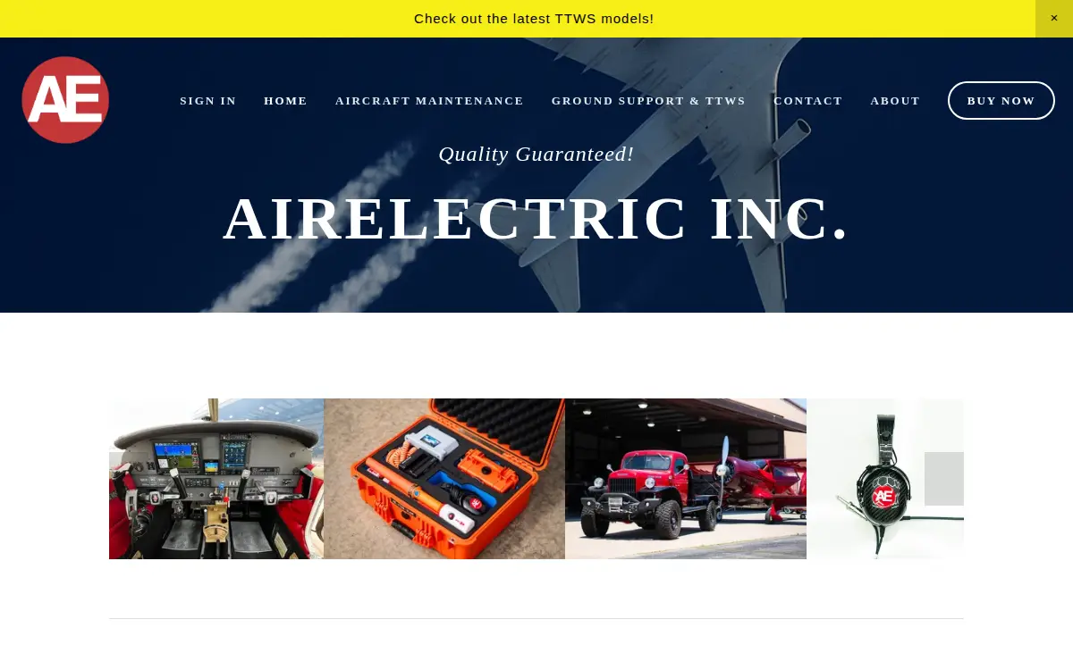 Homepage of Airelectric INC