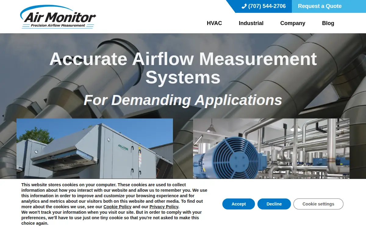 Homepage of Air Monitor Corporation