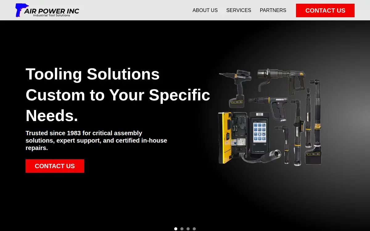 Homepage of Air Power, INC.