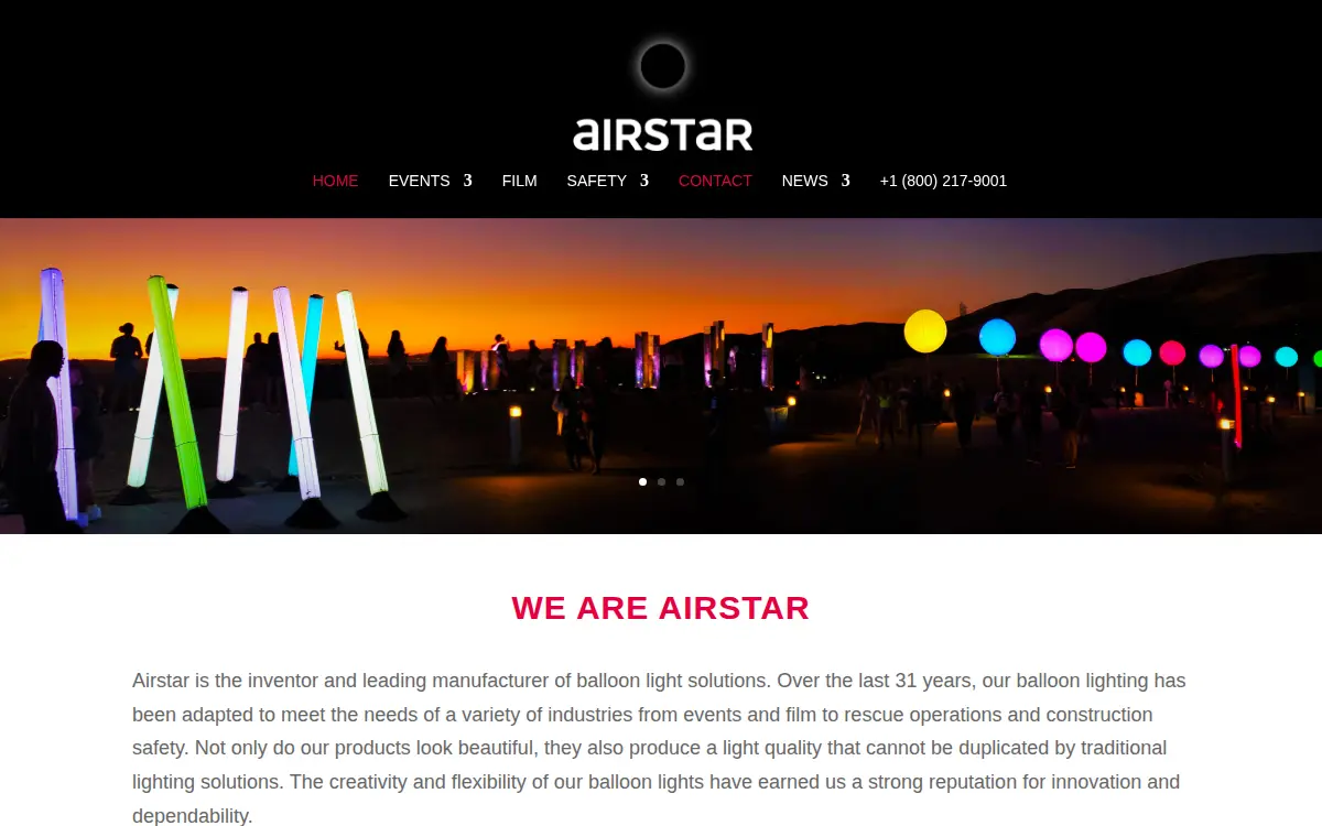 Homepage of Airstar America INC
