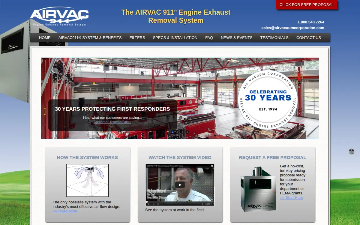 Homepage of Air Vacuum CORP