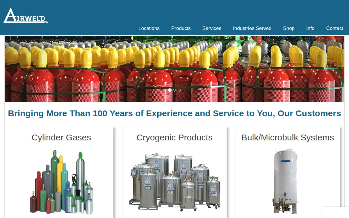 Homepage of Airweld INC