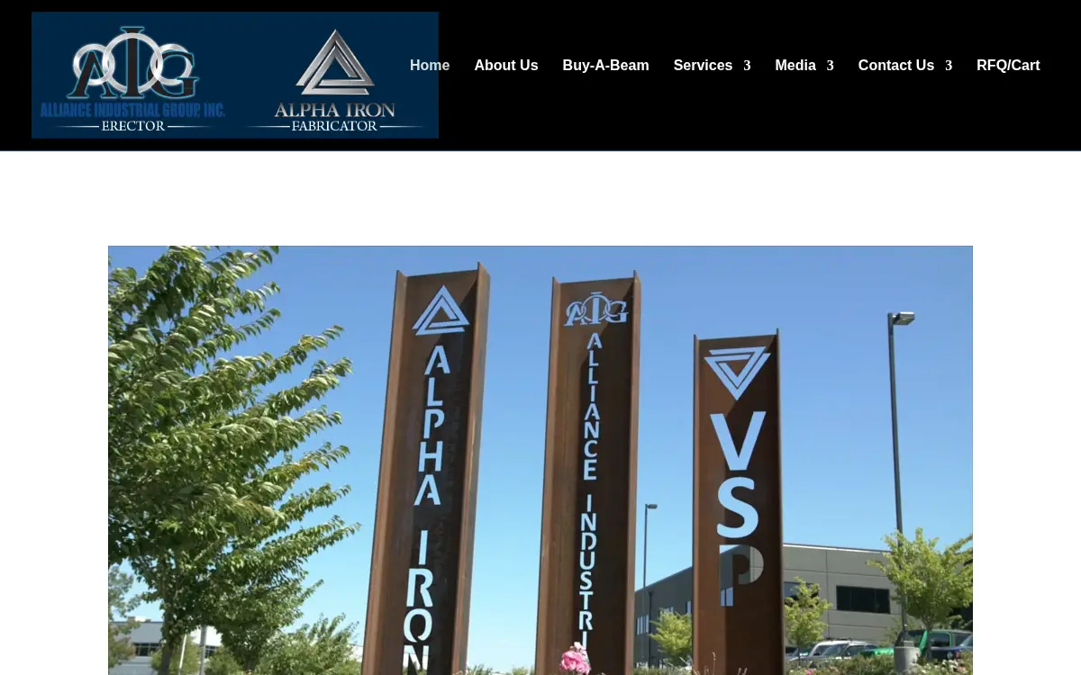 Homepage of Alpha Iron, LLC