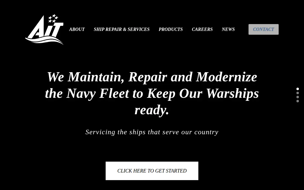 Homepage of Advanced Integrated Technologies, LLC
