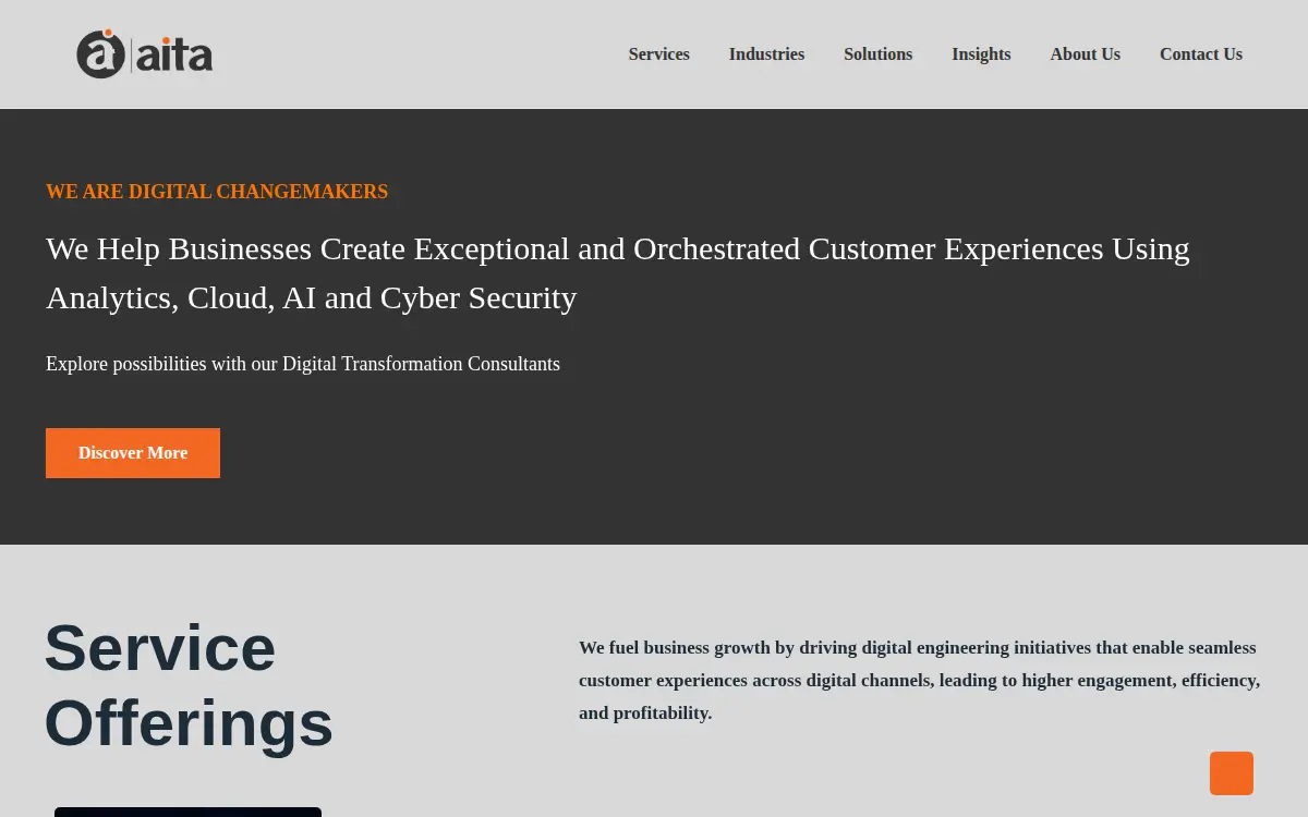 Homepage of Aita Consulting Services INC