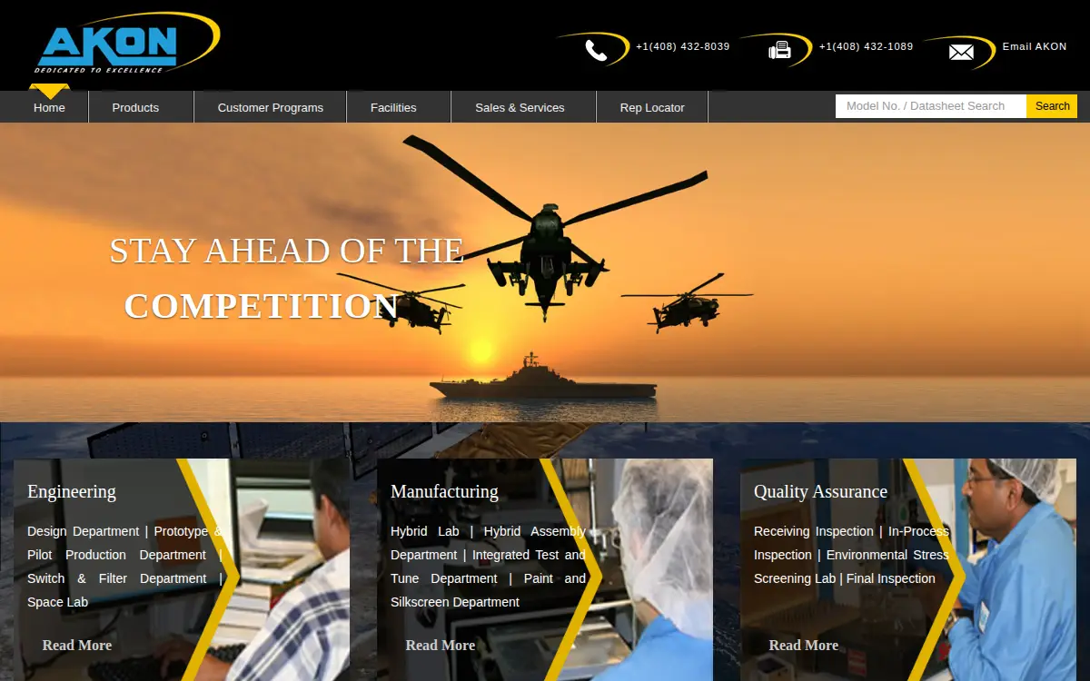 Homepage of Akon Incorporated