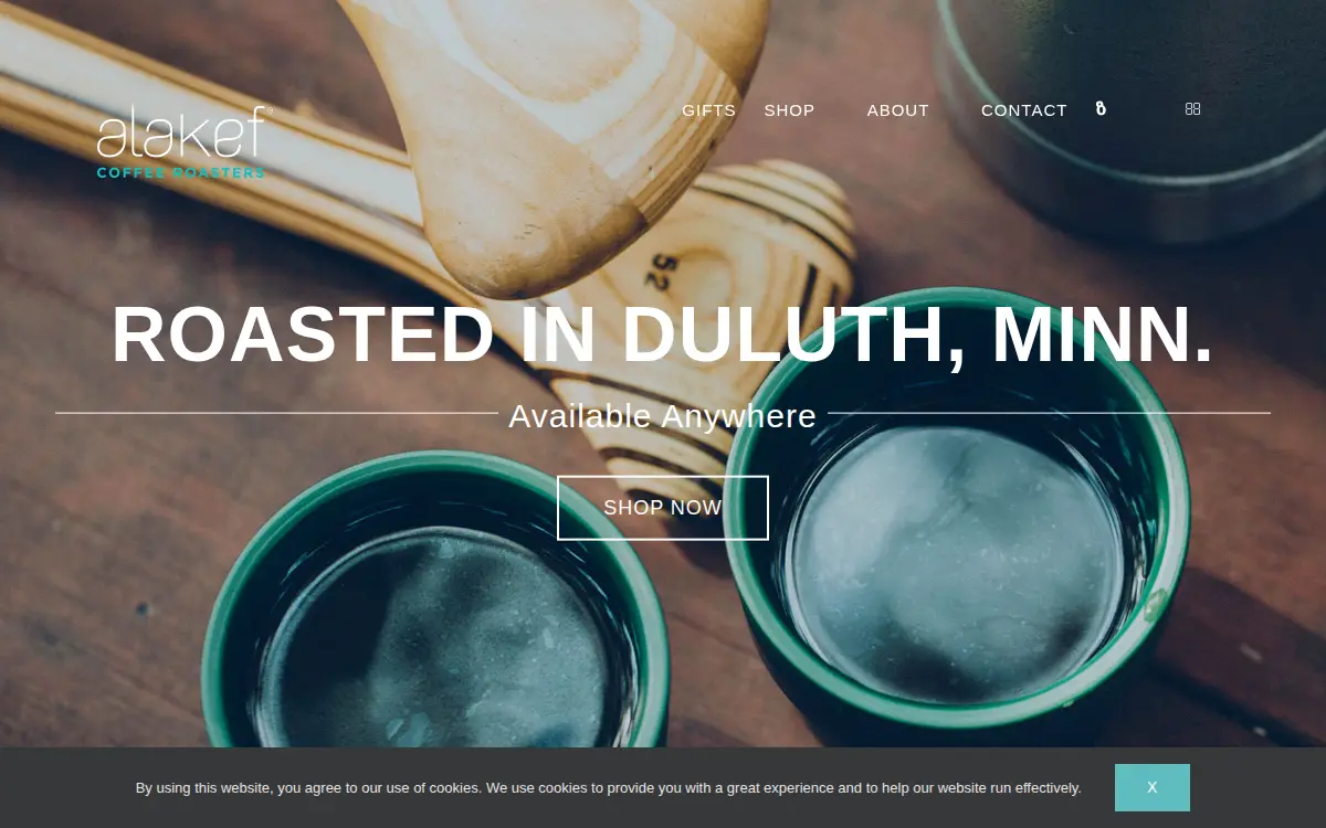 Homepage of Alakef Coffee Roasters, INC