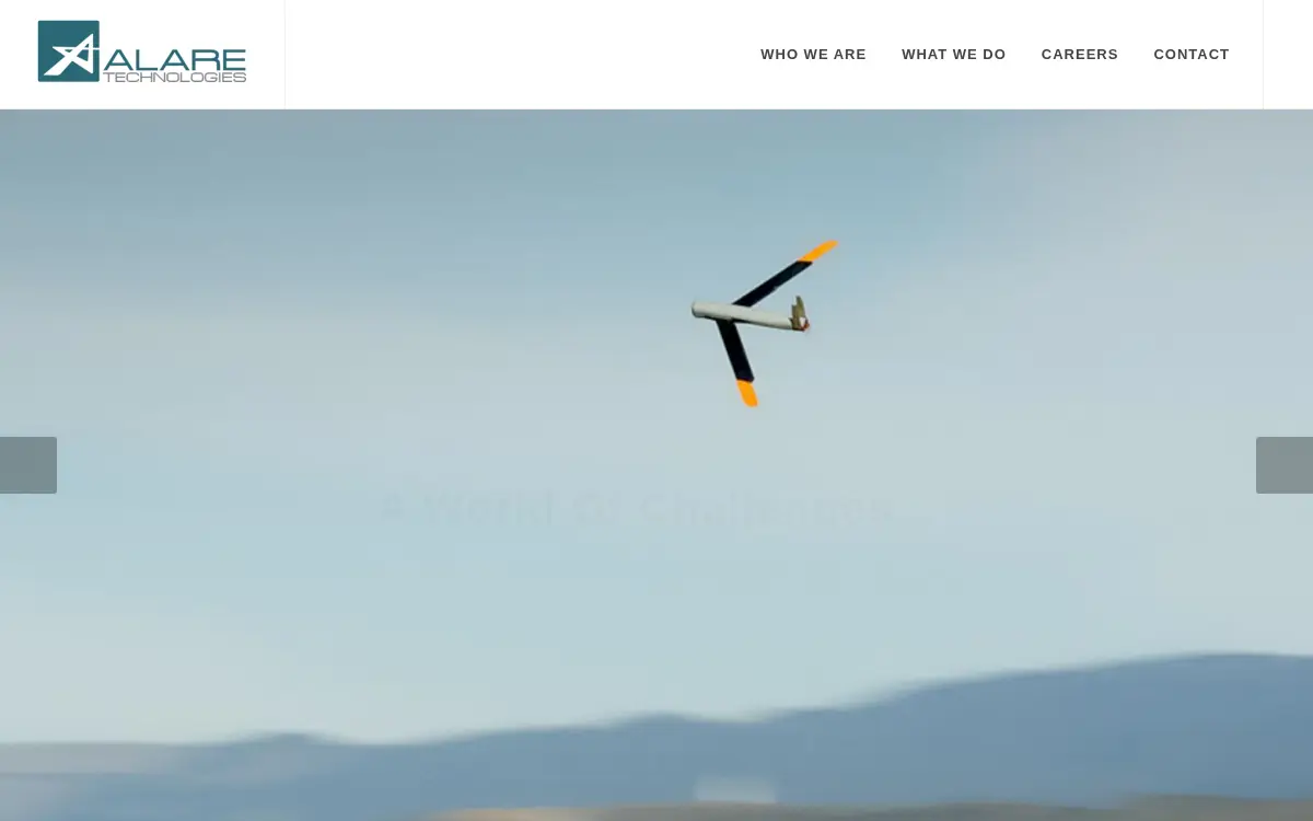 Homepage of Alare Technologies, LLC