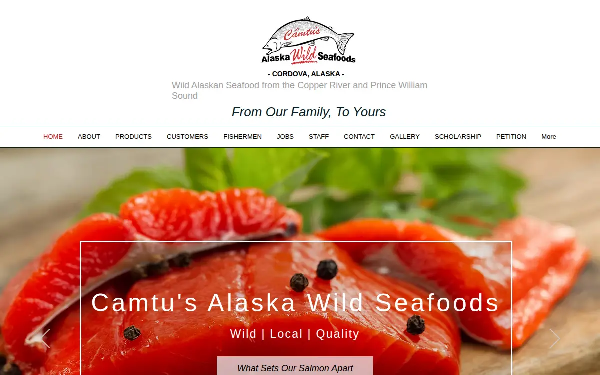 Homepage of Alaska Wild Seafood Partners LLC