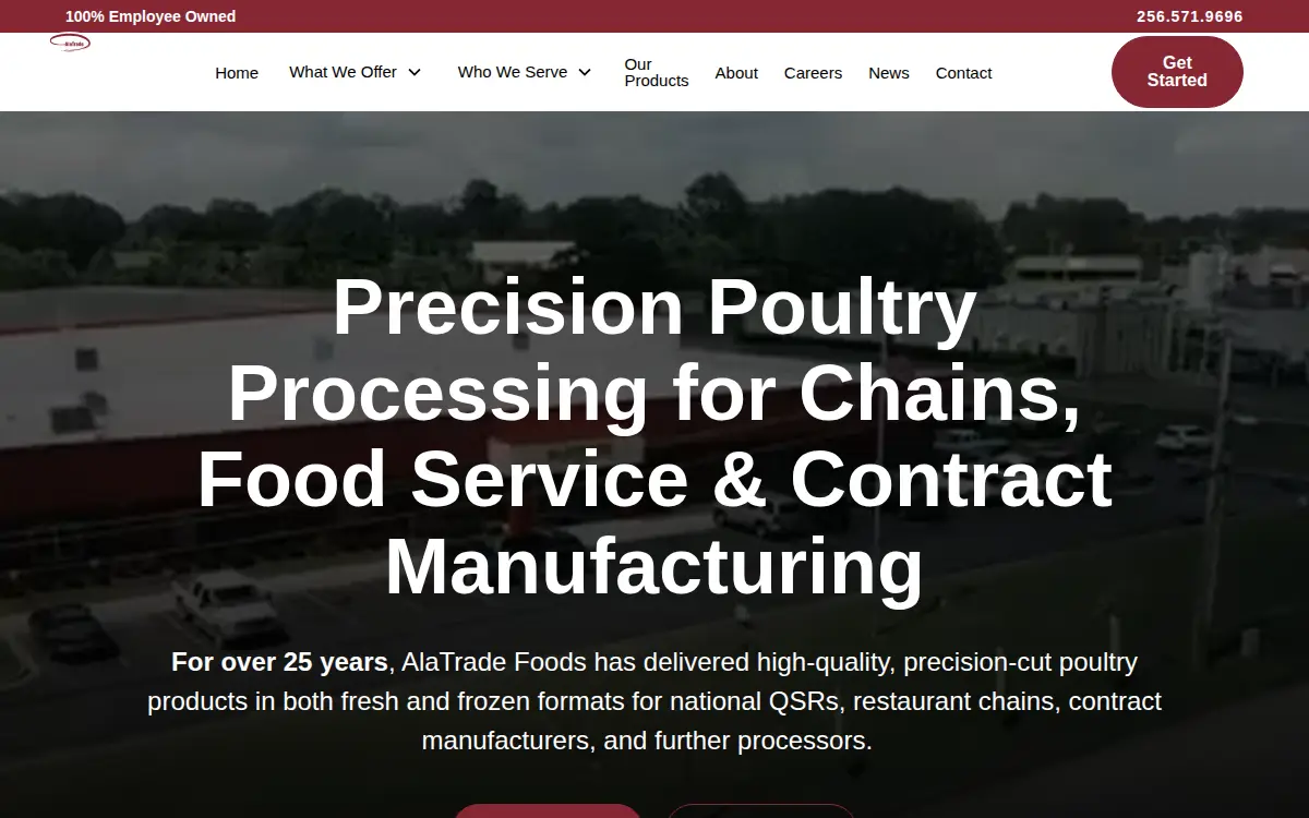 Homepage of Alatrade Foods INC
