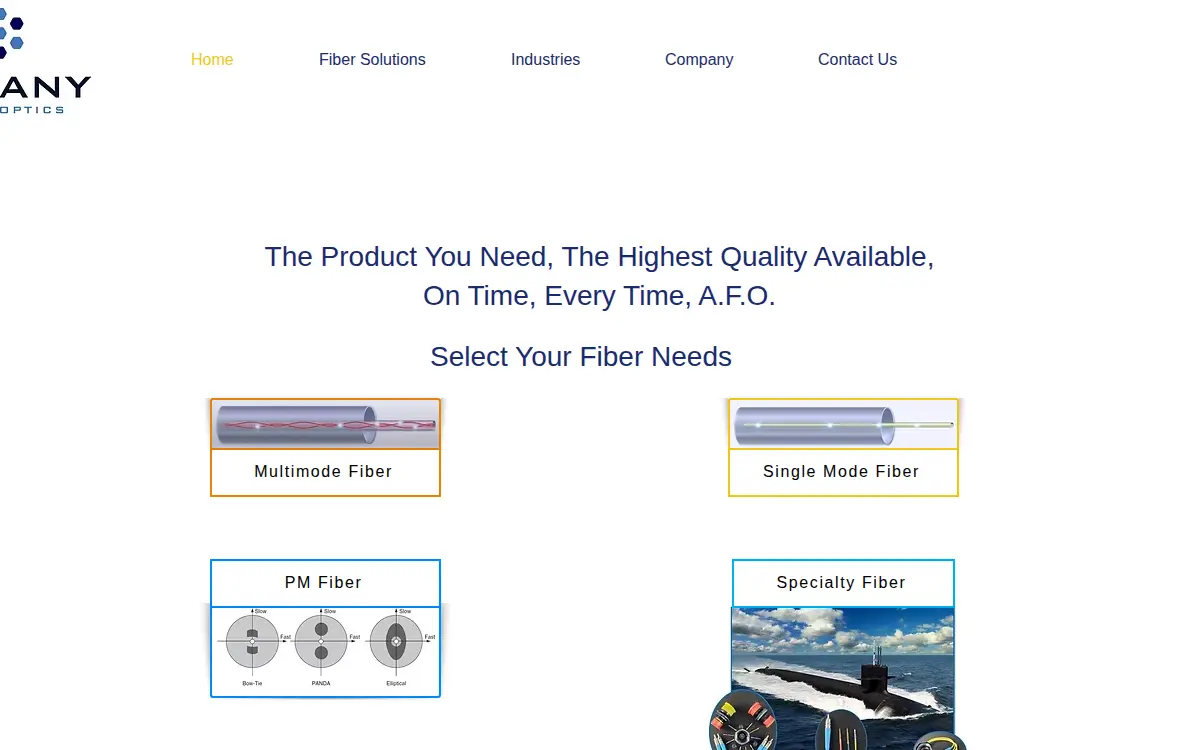 Homepage of Albany Fiber Optics LLC
