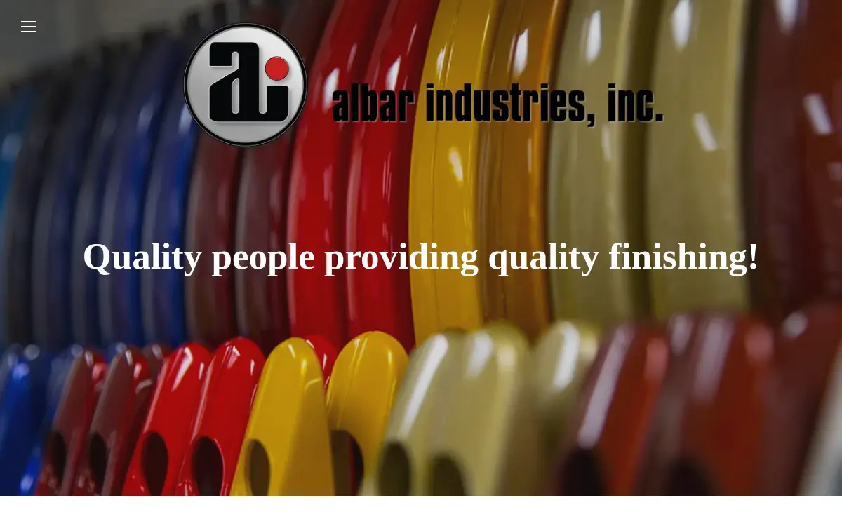 Homepage of Albar Industries, INC.