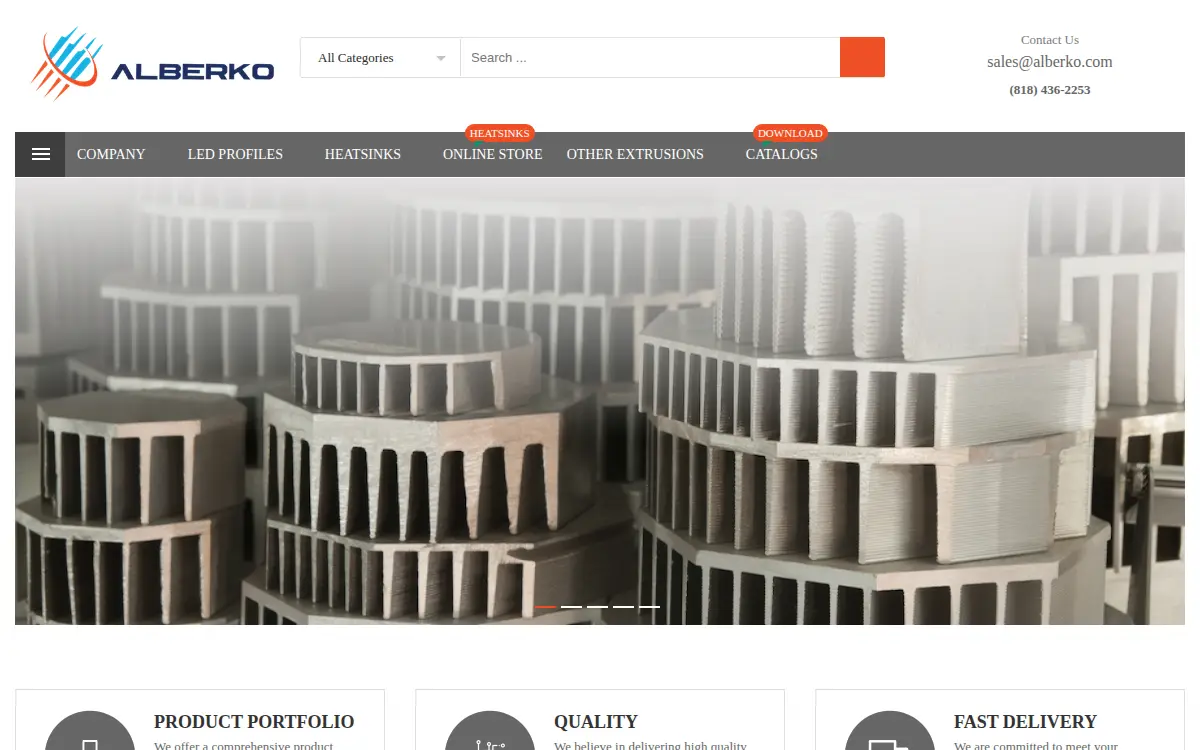 Homepage of Alberko, INC