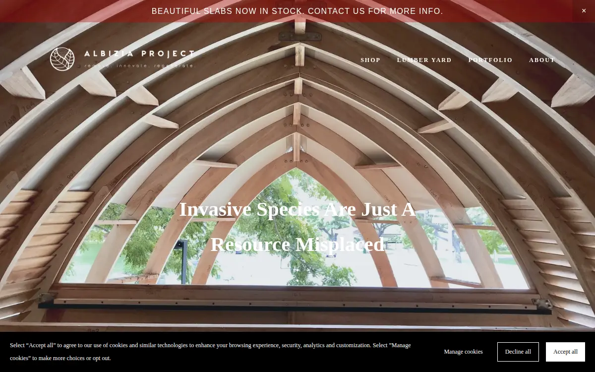 Homepage of The Albizia Project, LLC
