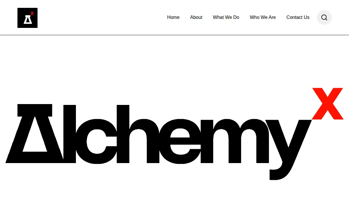 Homepage of Alchemyx, LLC