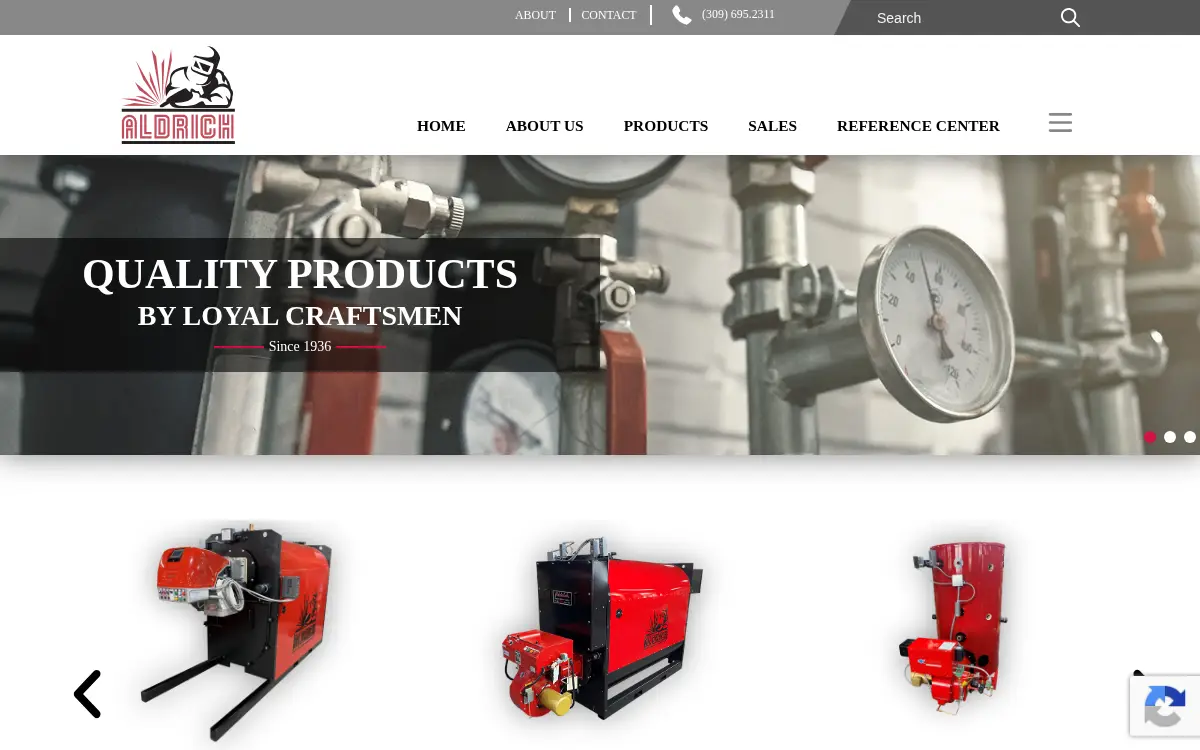 Homepage of Aldrico, INC.