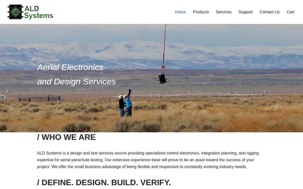 Homepage of Ald Systems, INC.