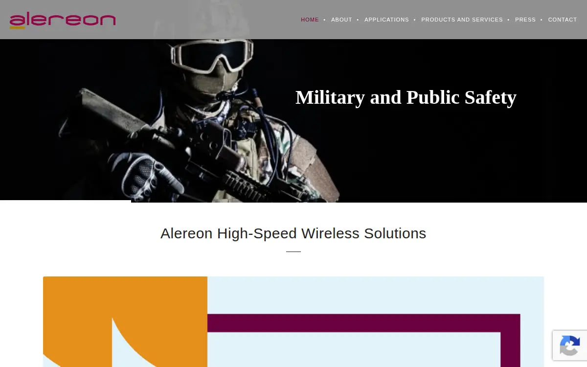 Homepage of Alereon, INC.
