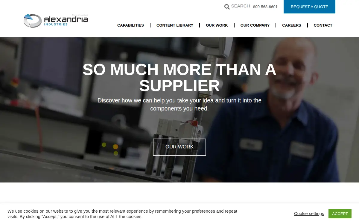 Homepage of Alexandria Extrusion Company
